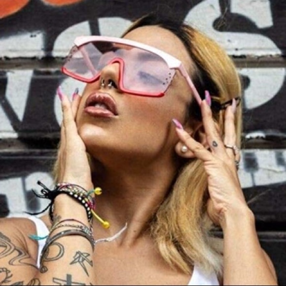 CARDI LADIES OVERSIZED PINK SUNGLASSES GLASSES NEW main image 4